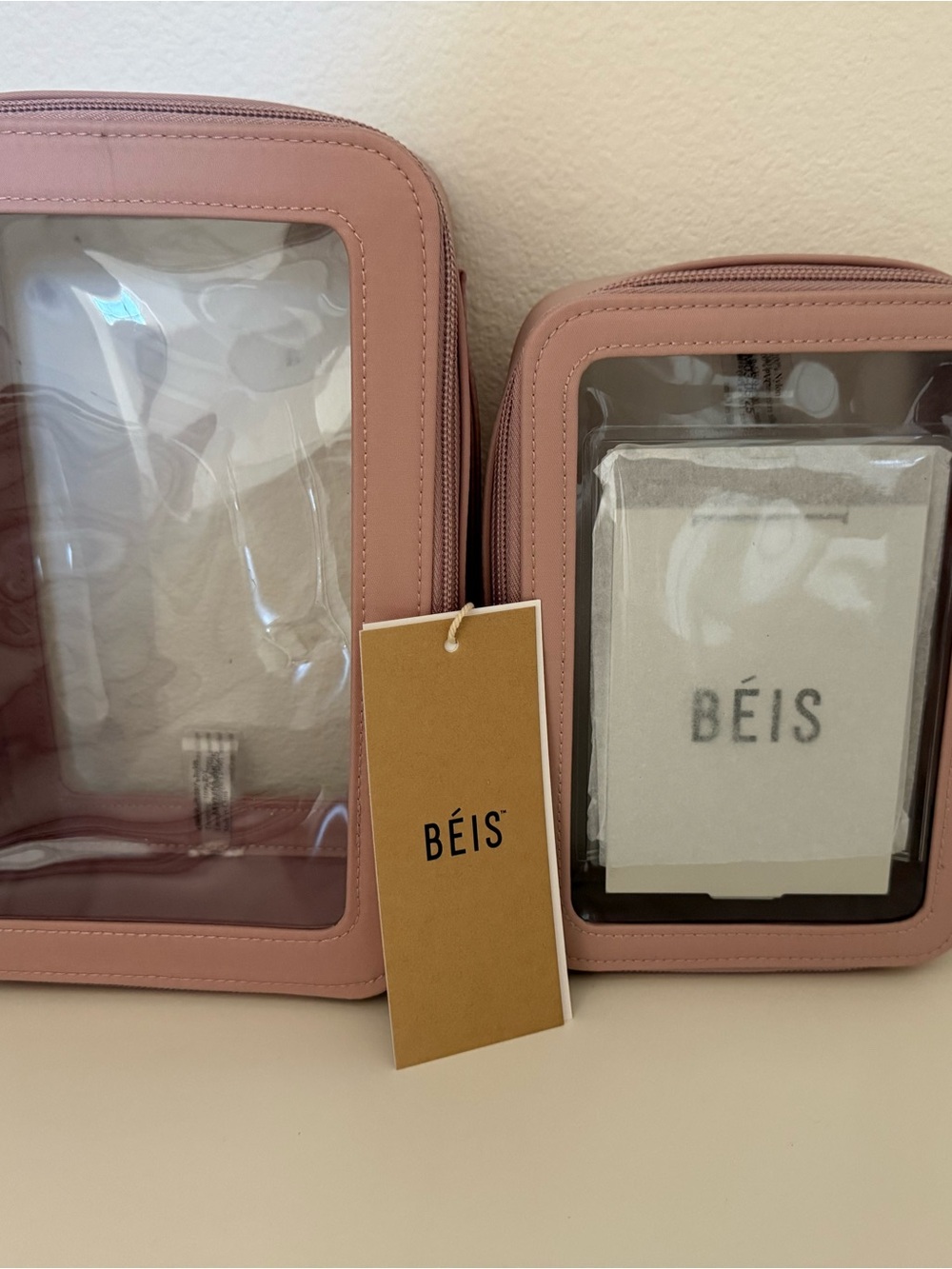 BEIS Pink Atlas In-Flight Cosmetic Cases - Picture 4 of 8